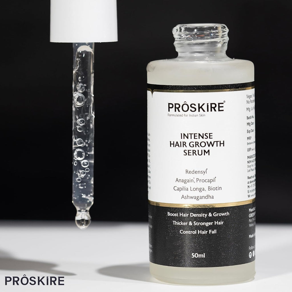 Pro-skir'e Intense Hair Growth Serum with Redensyl, Anagain, Capilia Longa, Biotin & Ashwagandha