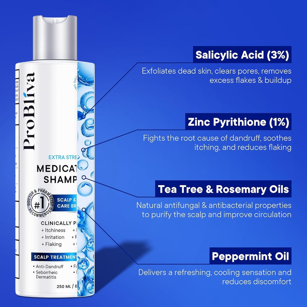 ProBliva Anti-Fungal Shampoo & Conditioner Set for Dry Scalp & Thinning Hair | Nourishing Oils