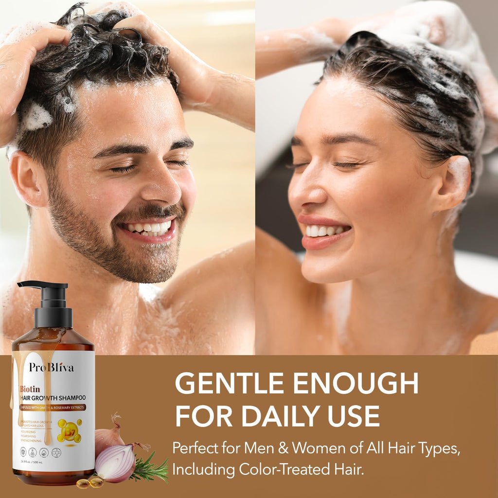ProBliva Biotin Shampoo & Onion Conditioner Set for Thinning Hair – Strengthening Duo with Biotin, Rosemary & Onion Extracts