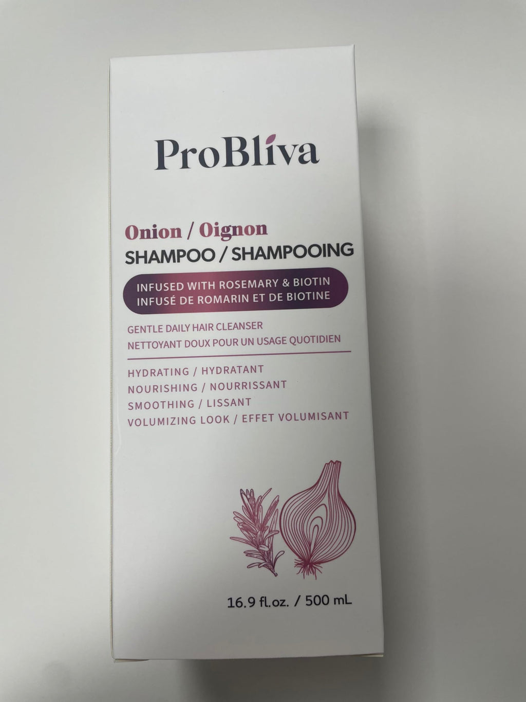 ProBliva Onion & Rosemary Hair Growth Shampoo – Biotin-Infused for Thinning Hair (2 x 16.9 oz)