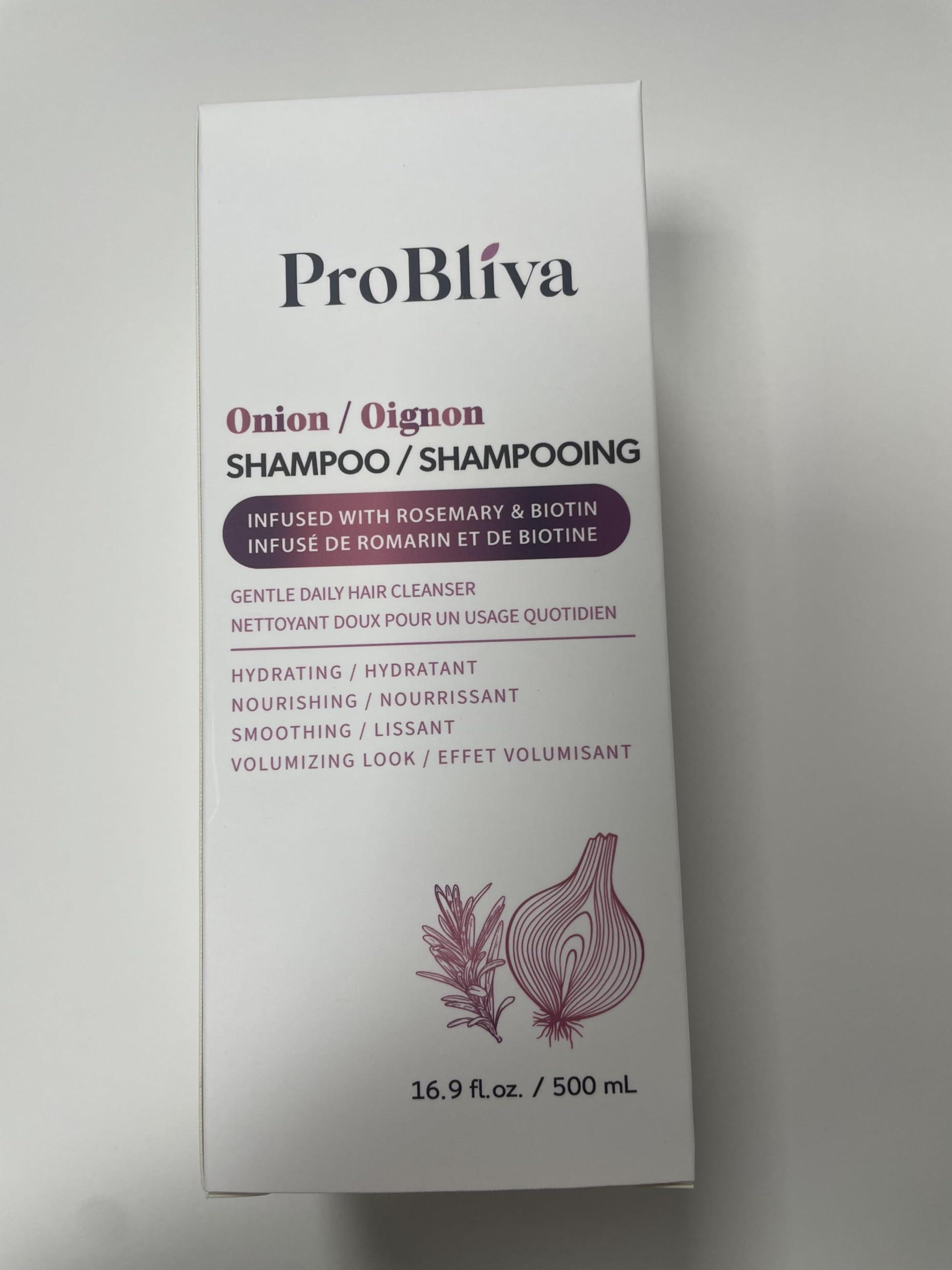 ProBliva Onion & Rosemary Hair Growth Shampoo – Biotin-Infused for Thinning Hair (2 x 16.9 oz)