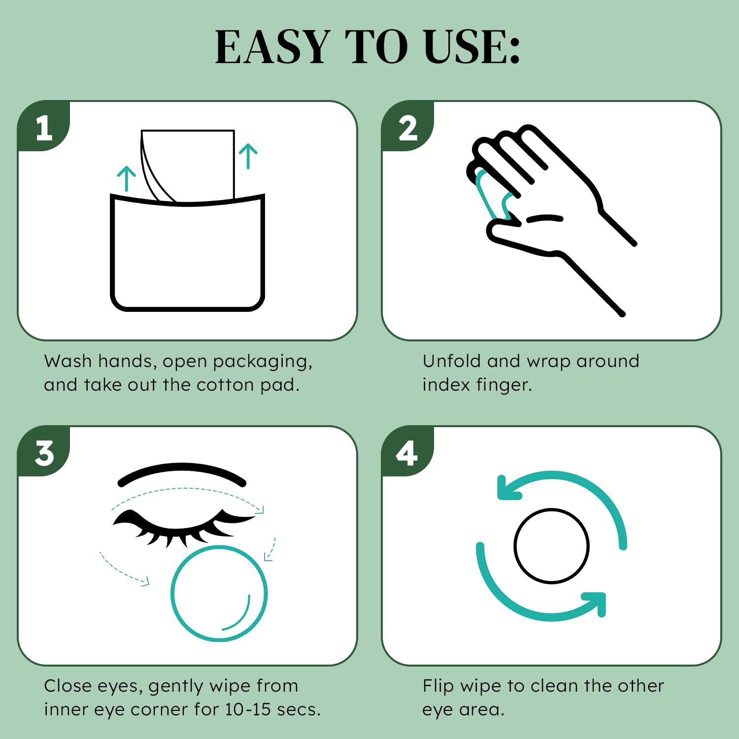 ProCIV 60-Count Eyelid Wipes – Tea Tree Oil & Hyaluronic Acid, Dual-Texture Eye Cleansing, Travel-Ready