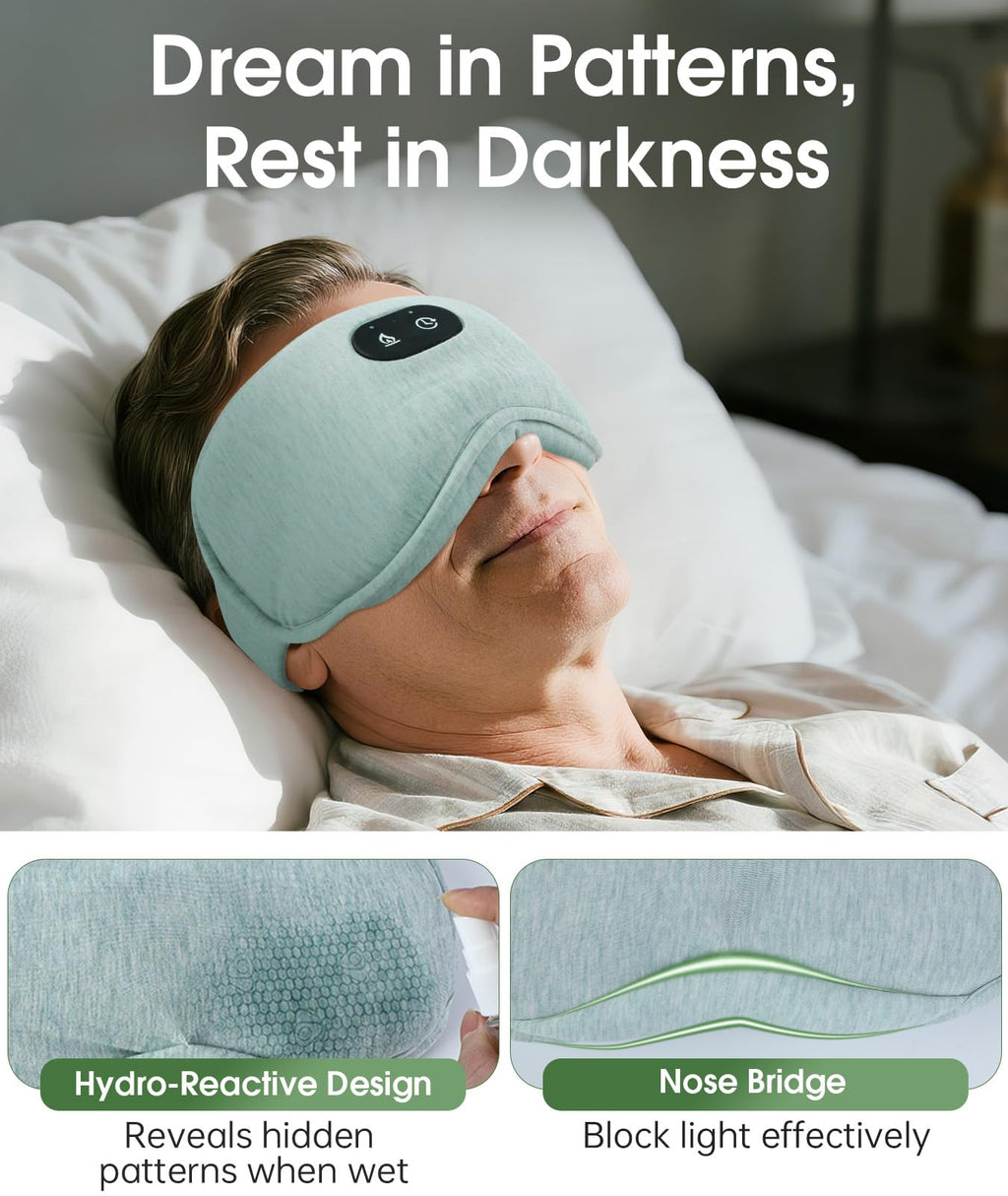 ProCIV Detachable Heated Eye Mask – Graphene Heat, Cold Pack, Algae Fiber, Travel Ready