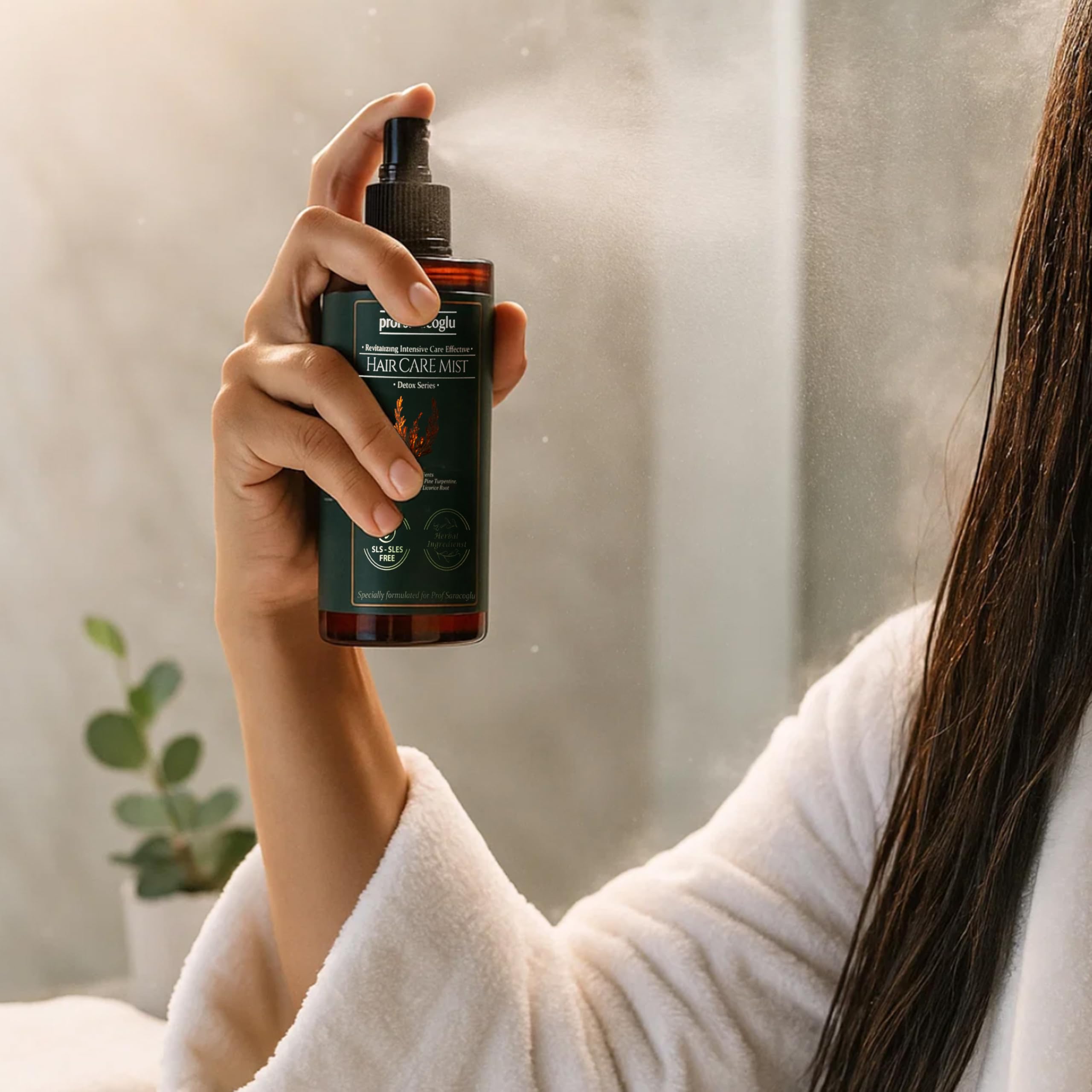 Prof Saracoglu Rosemary Mint Complex Hair Care Mist – Sulfate-Free Detangler & Scalp Treatment (6.76 fl oz)