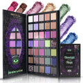 Profusion Moonlight Magic Eyeshadow Palette – 35 Gothic Shades, Built-In Mirror, Vegan
