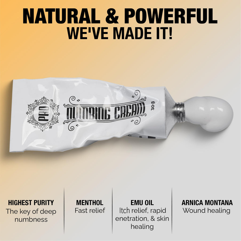 Proinnate Numbing Cream Max Strength: Fast Local Relief with Menthol, Arnica & Emu Oil (30g)