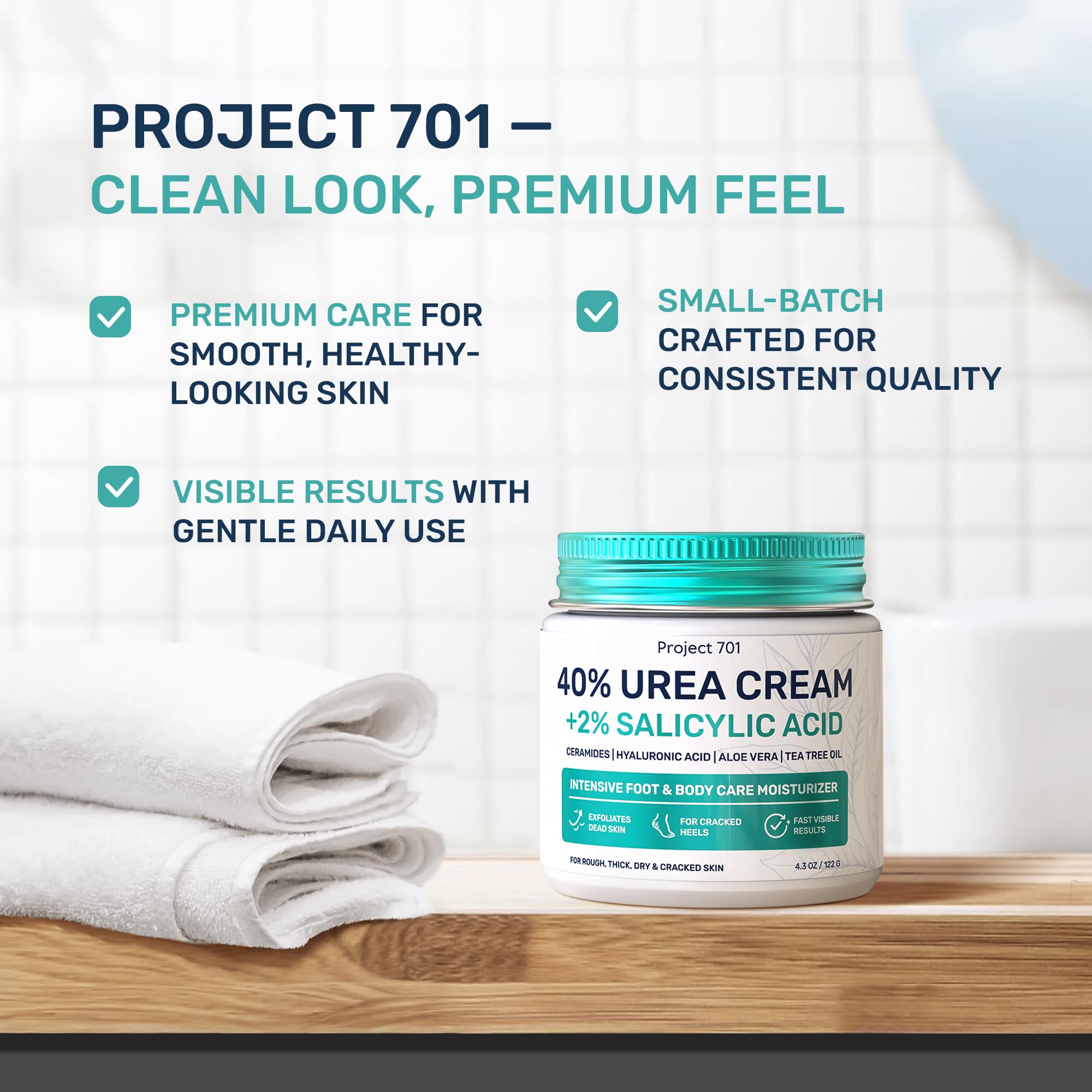 PROJECT 701 Urea Cream 40% & Salicylic Acid – Intensive Foot Exfoliating Lotion