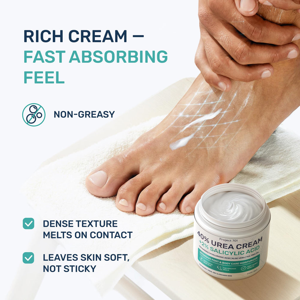 PROJECT 701 Urea Cream 40% & Salicylic Acid – Intensive Foot Exfoliating Lotion