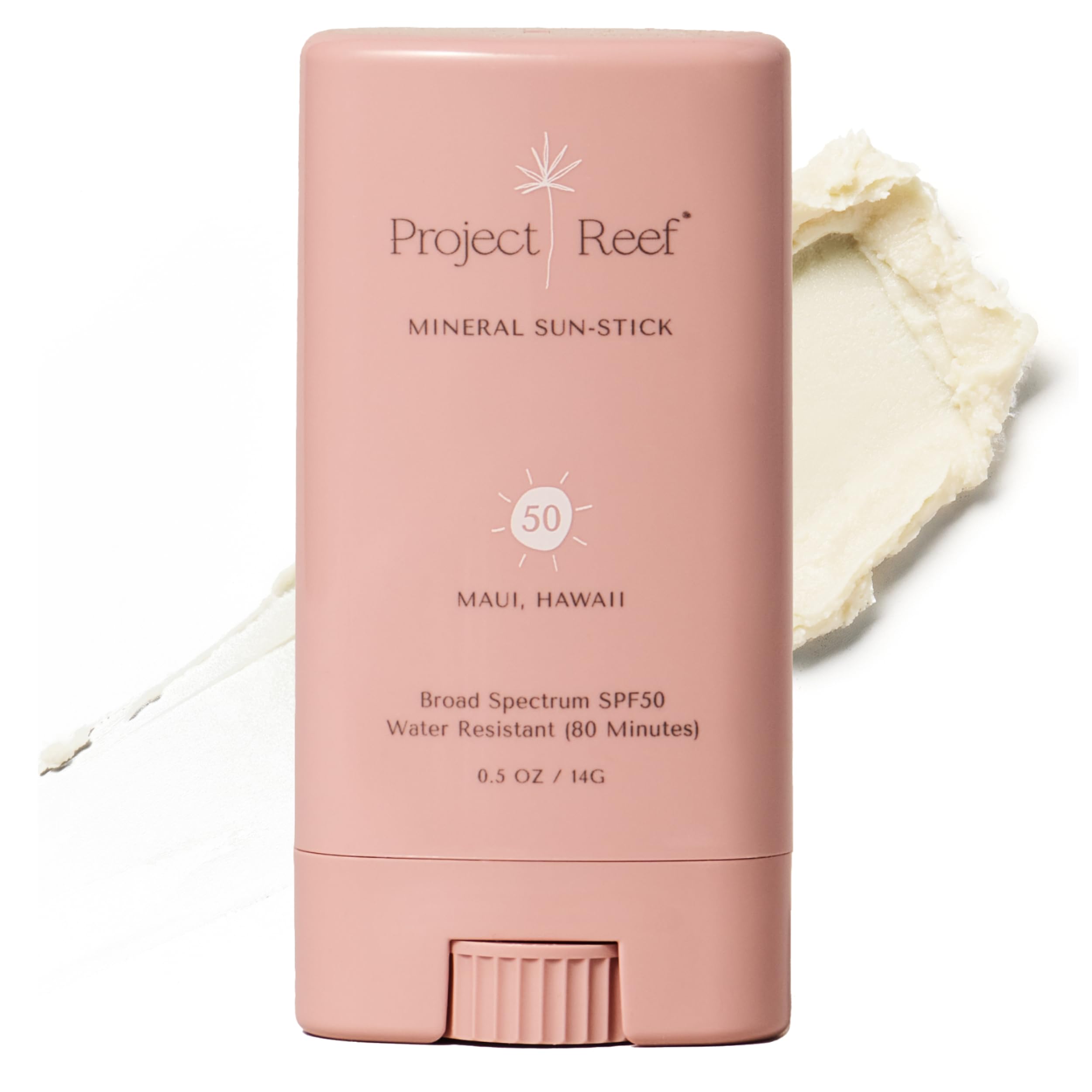 Project Reef SPF 50 Mineral Sunscreen Stick – Compact, Reef-Safe, Hawaii Act 104 Compliant, Vegan, 0.5 oz