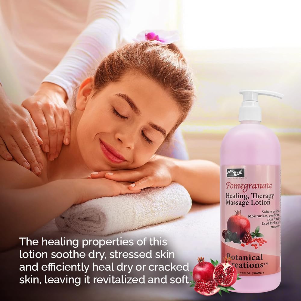 PRO NAIL Healing Therapy Massage Lotion - 32 oz | Aromatherapy Hydration for Hands, Feet & Body