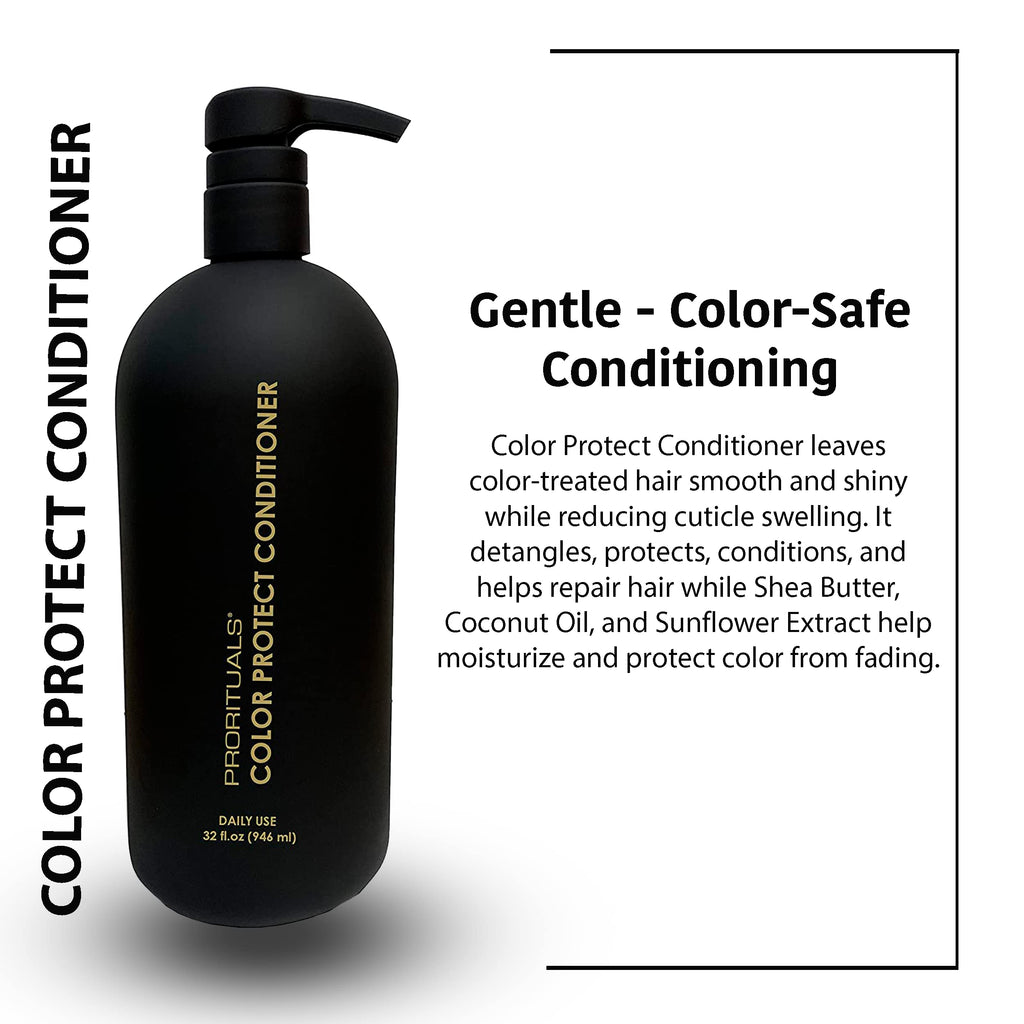 Prorituals Color Protect Conditioner for Color Treated Hair, 32 fl oz | Sulfate Free, Vegan