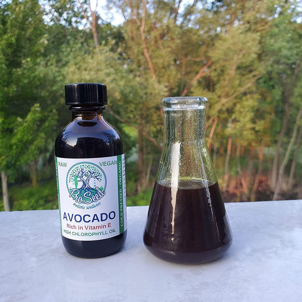 ProSeed Handmade Raw Avocado Oil – Pure Cold-Pressed, Unrefined, 4oz Glass Bottle