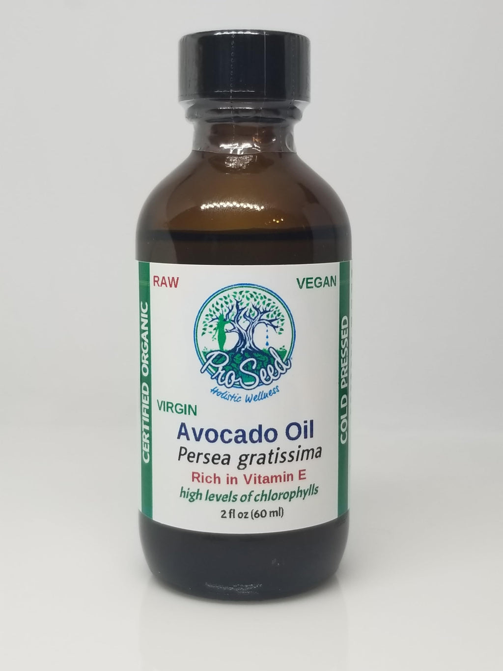 ProSeed Handmade Raw Avocado Oil – Pure Cold-Pressed, Unrefined, 4oz Glass Bottle