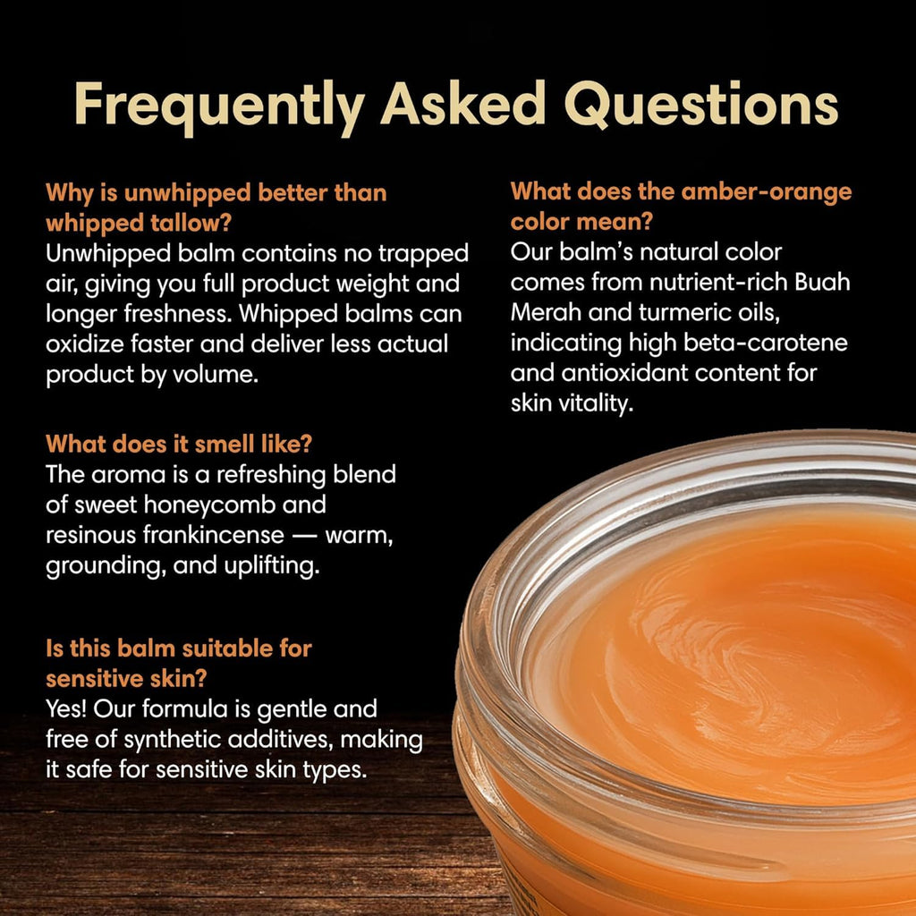 Manuka Honey Unwhipped Tallow Balm by ProSeed Holistic Wellness – Hydrating Balm for Face, Hands & Body