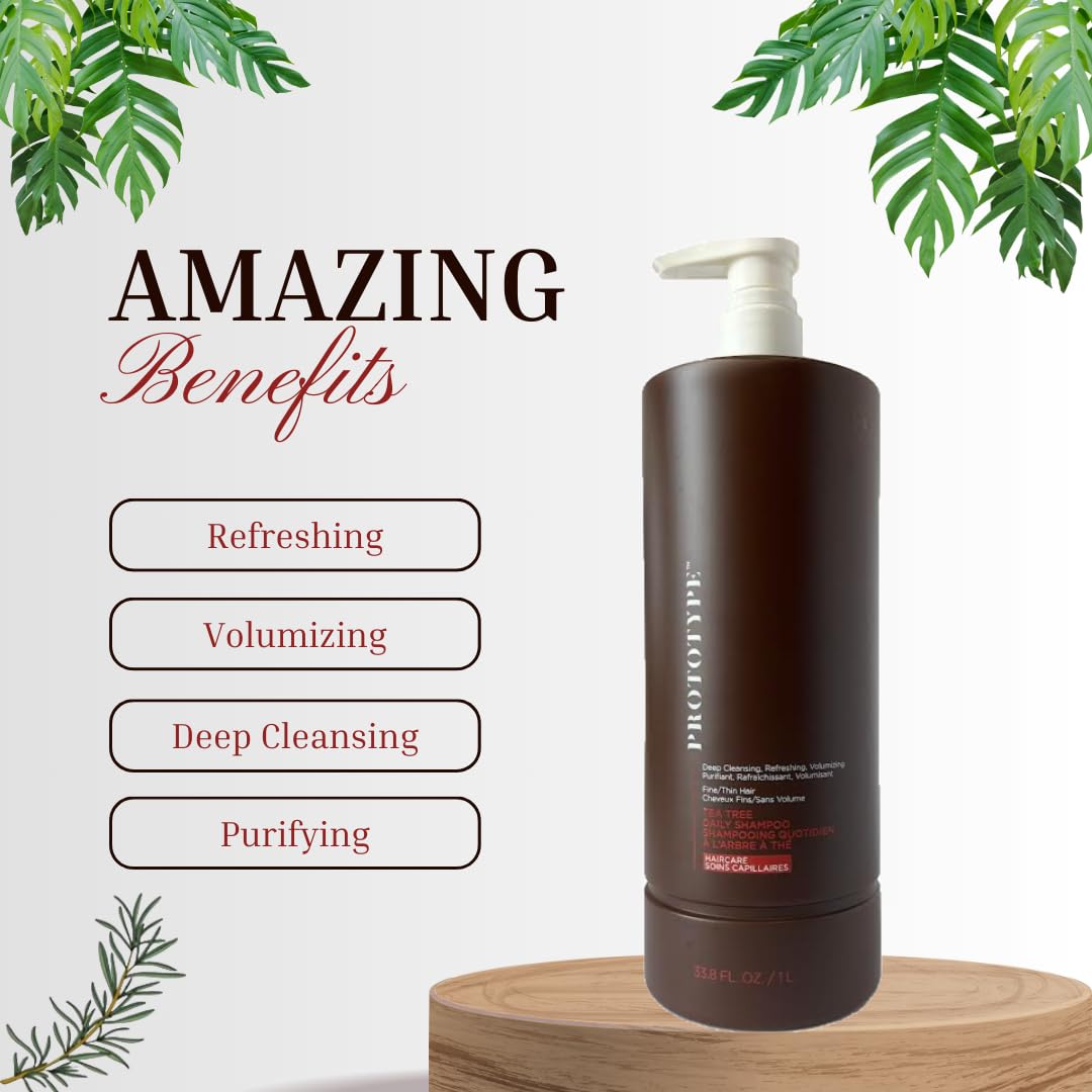 PROTOTYPE Tea Tree Shampoo – Deep Cleansing, Refreshing & Volumizing for All Hair Types