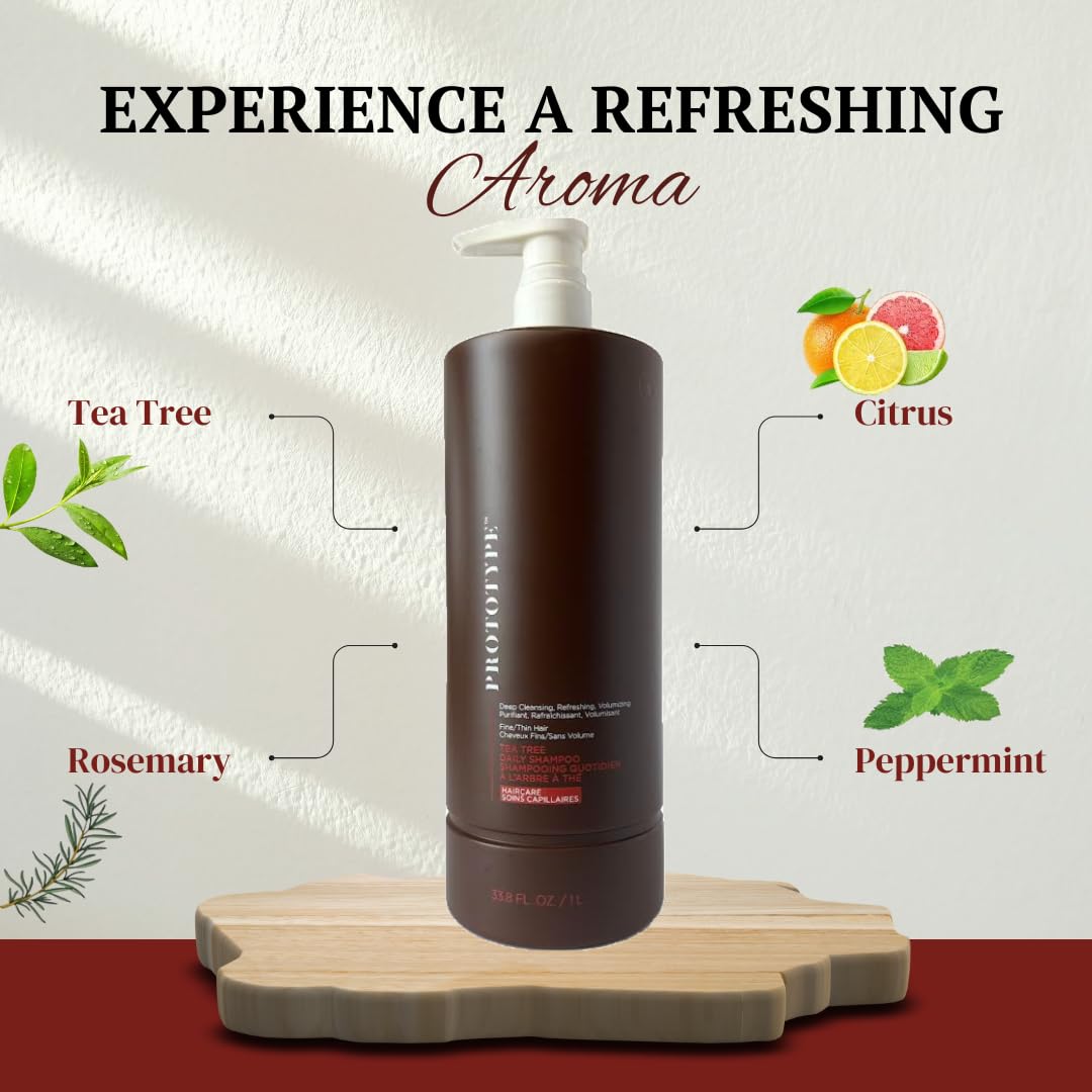 PROTOTYPE Tea Tree Shampoo – Deep Cleansing, Refreshing & Volumizing for All Hair Types