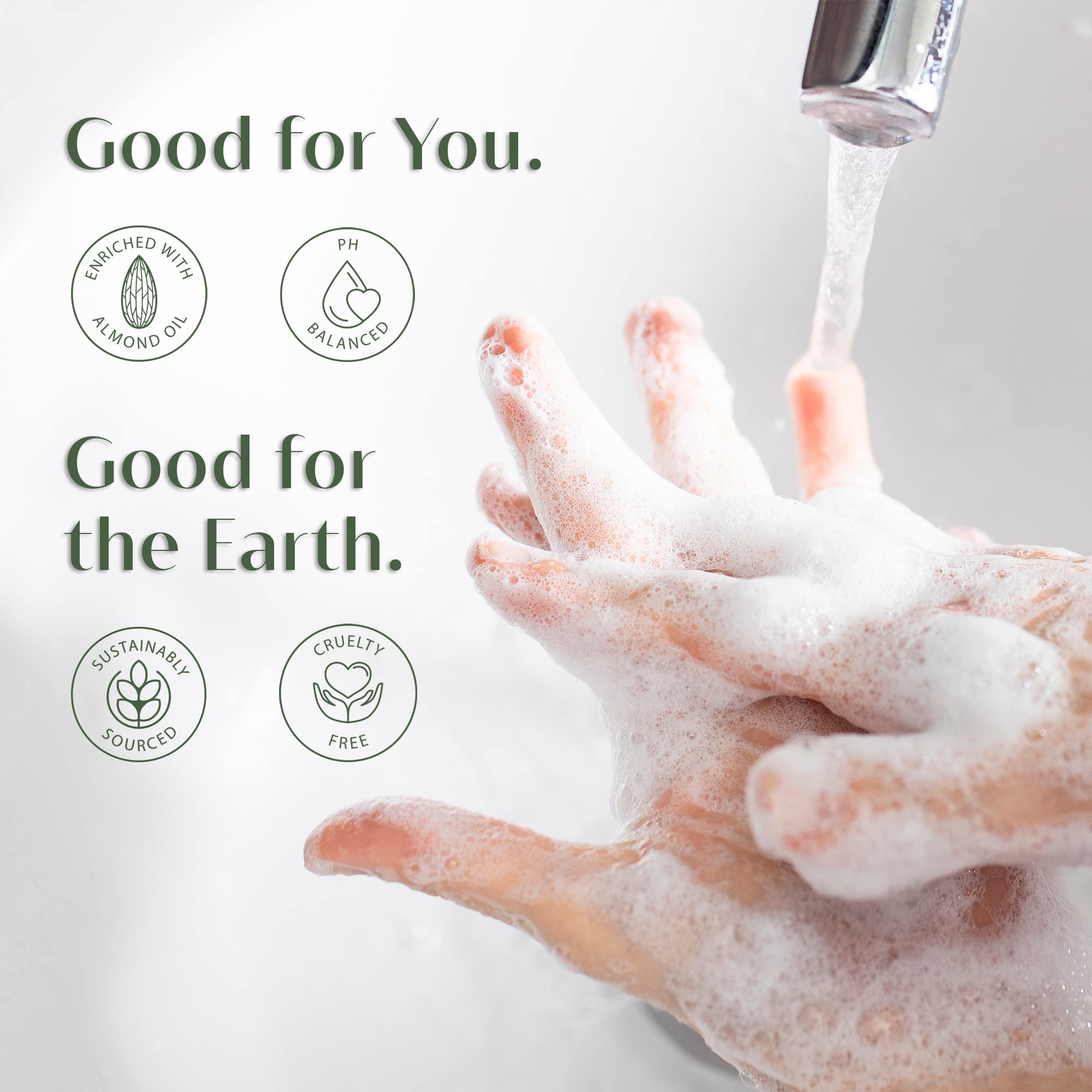 Provence Sante Natural Liquid Soap - Moisturizing Almond Oil Hand Soap with Vetiver Scent - Elegant Pump Dispenser (16.9 oz)