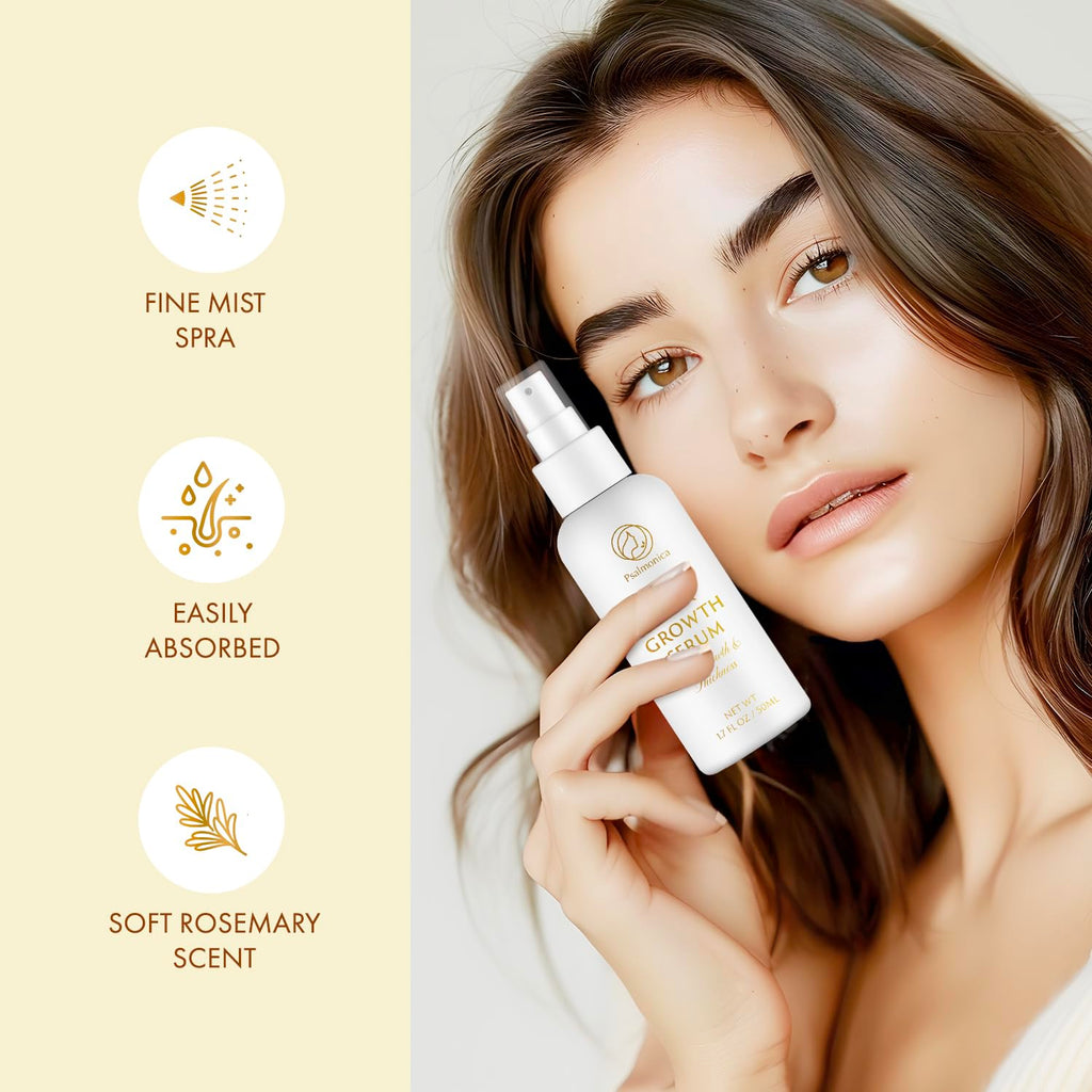 Psalmonica Hair Growth Serum - Rosemary, Batana Oil, Castor Oil, Rice Water, Biotin | 50 ml
