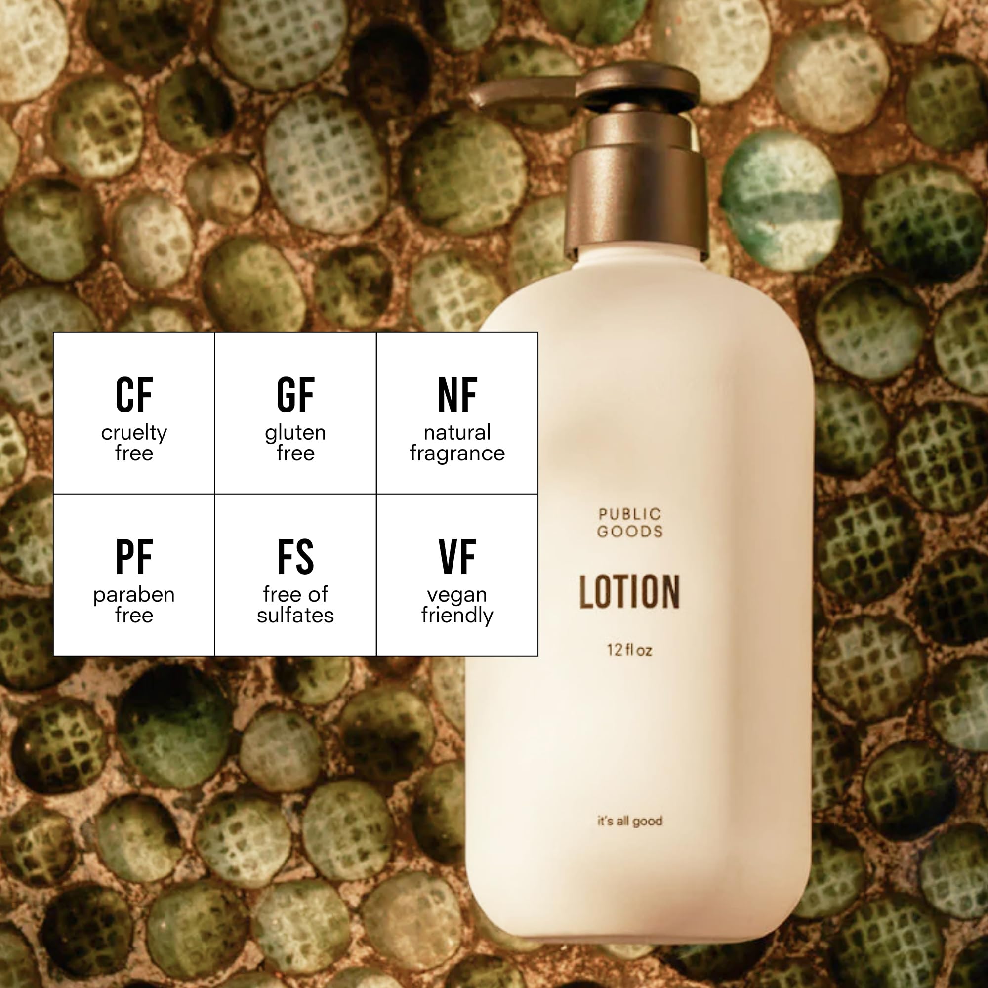 Public Goods Body & Hand Lotion – Hydrating Daily Moisturizer for All Skin Types | Paraben & Sulfate Free | Made in Canada | 12 oz