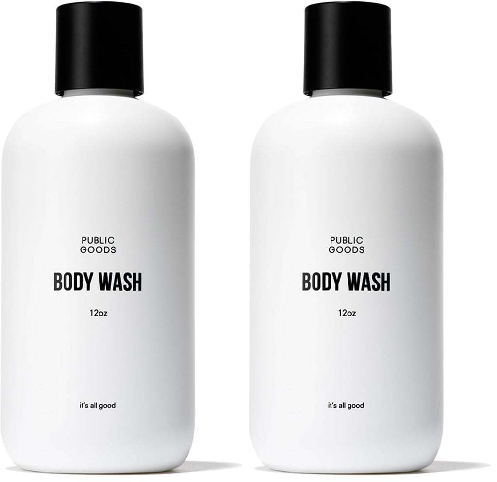Public Goods Body Wash for Men and Women – Natural, Sulfate & Paraben Free, 12 oz x 2