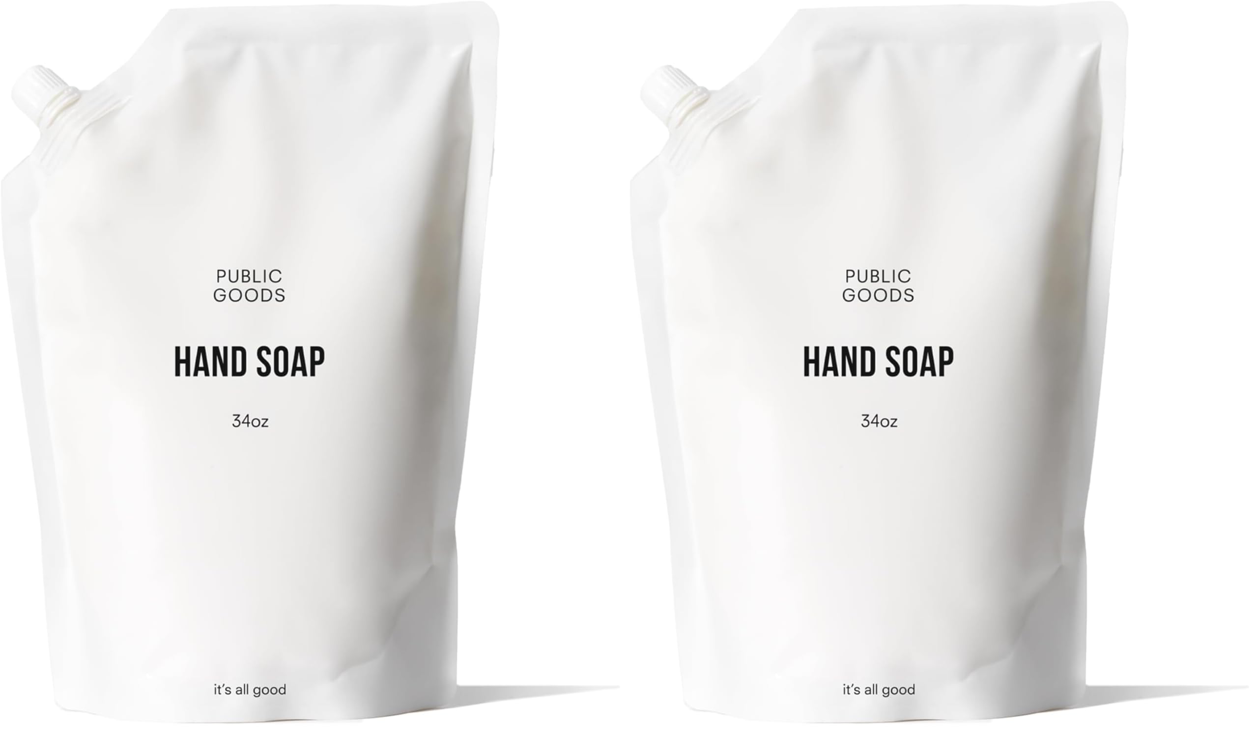 Public Goods Hand Soap | Natural Essential Oils, Paraben & Sulfate Free | Vegan & Cruelty-Free | 34 oz Refill (2-Pack)