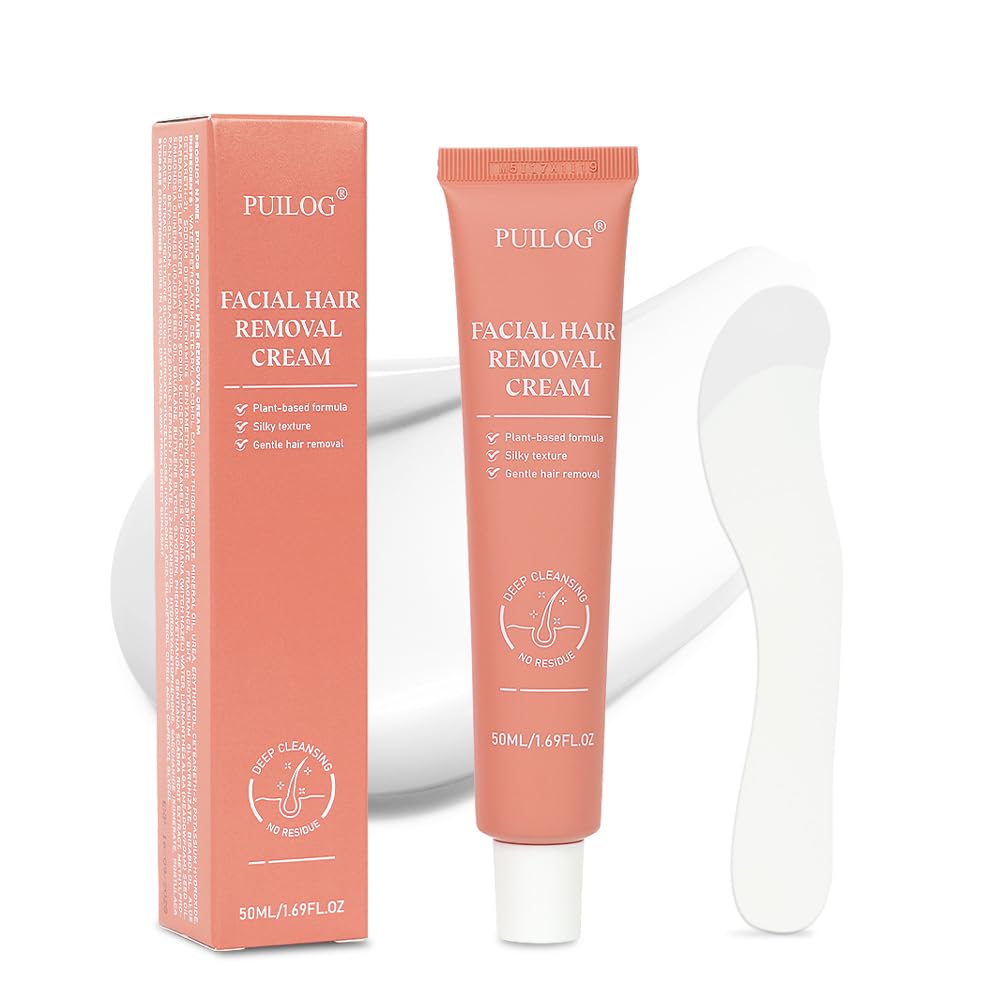 PUILOG Facial Hair Removal Cream for Women — Painless, Gentle & Quick, 1.69 fl oz