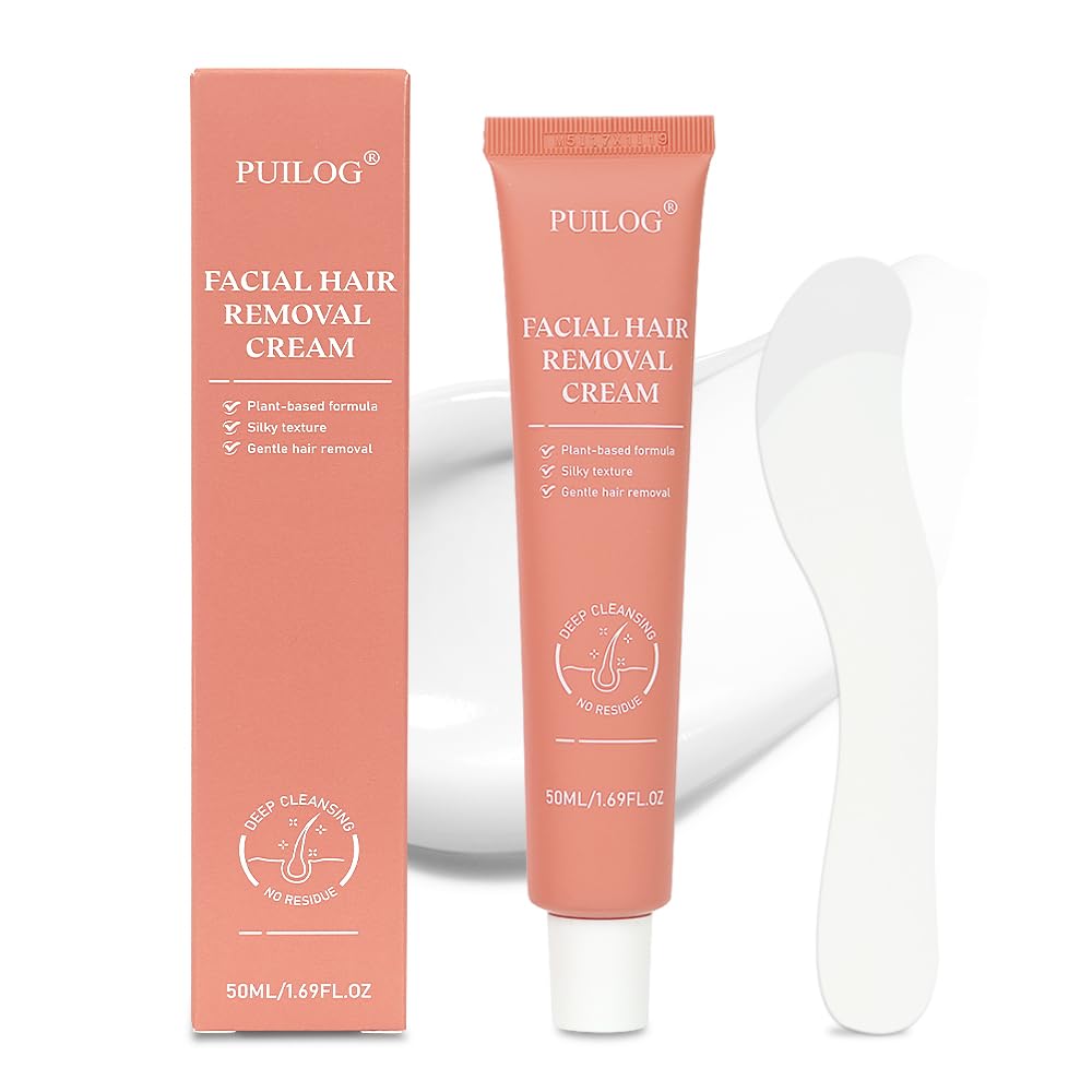 PUILOG Hair Removal Cream for Women – Gentle Facial Depilatory, 4-Min Fast Hair Removal, Sensitive Skin