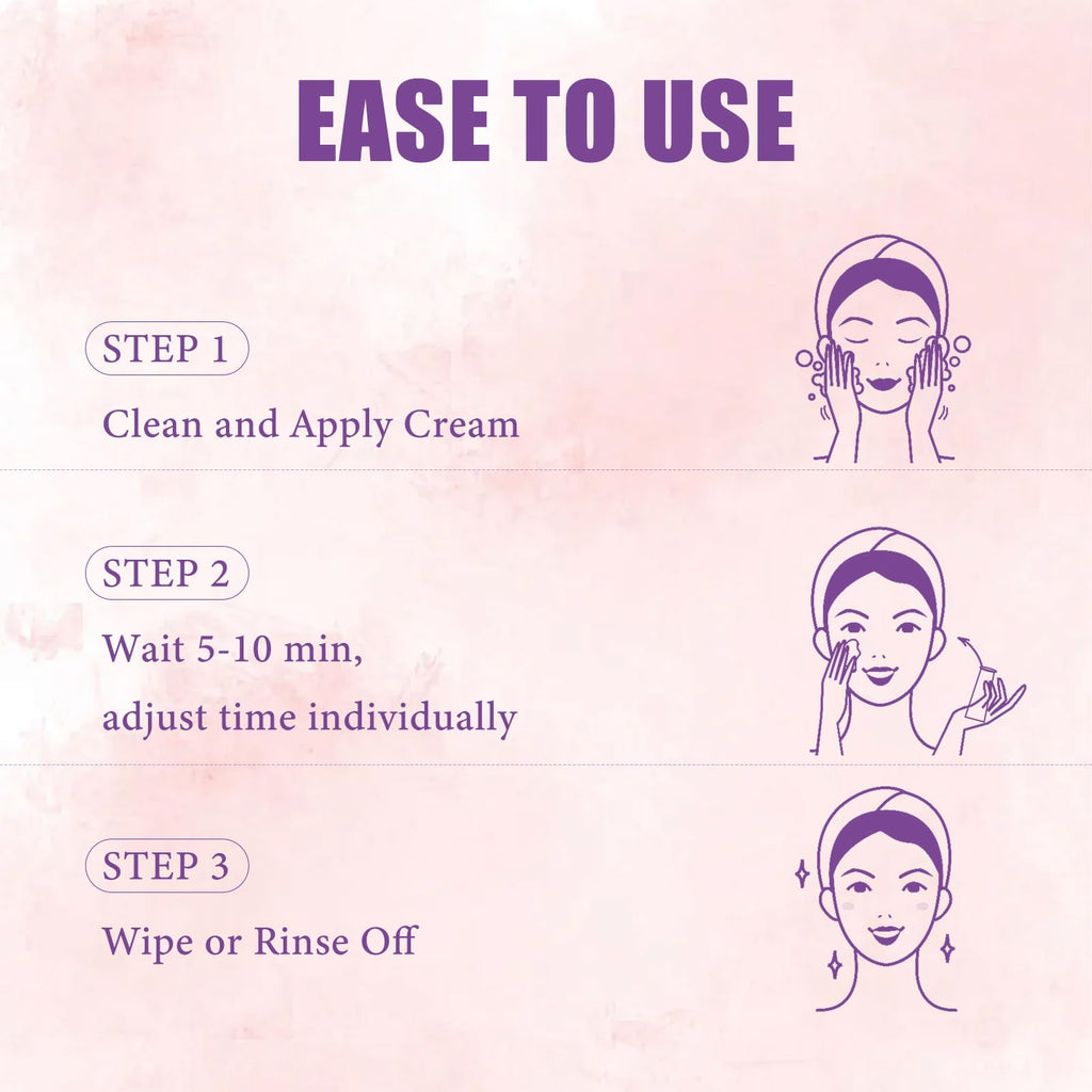 PUILOG Hair Removal Cream for Women – Gentle Facial Depilatory, 4-Min Fast Hair Removal, Sensitive Skin