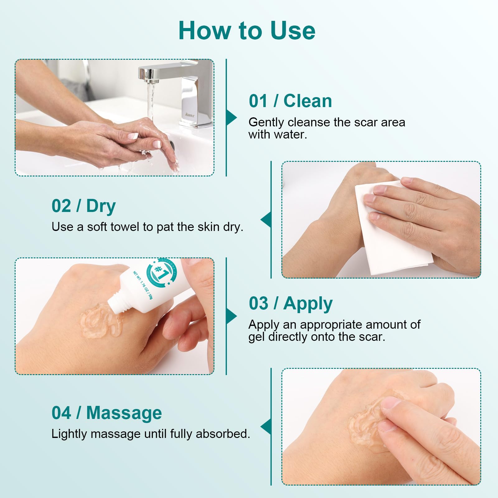 Pumkot Scar Cream Silicone Gel – Clinically Proven Scar Reduction, 1.76 oz
