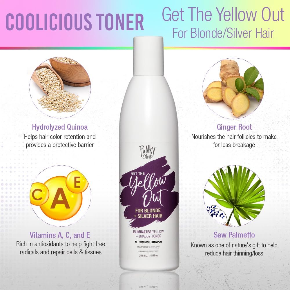 Punky Colour 3-in-1 Yellow Out: Color Depositing Cleanser & Conditioner (8.5 fl oz)