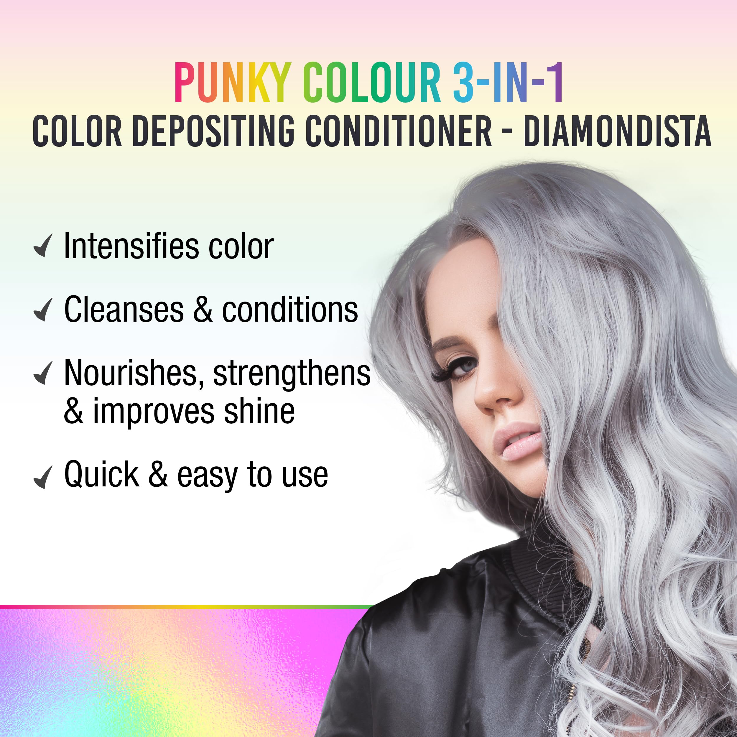 Punky Colour 3-in-1 Color Depositing Hair Cleanser & Conditioner – Diamondista (8.5 fl oz)
