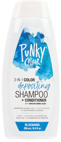 Punky Colour Bluemania 3-in-1 Color Depositing Conditioner & Hair Cleanser – Semi-Permanent, 8.5 fl oz