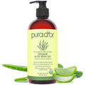 PURA D'OR 16 Oz Organic Aloe Vera Gel with Lemongrass – Deep Hydration, Zero Artificial Preservatives