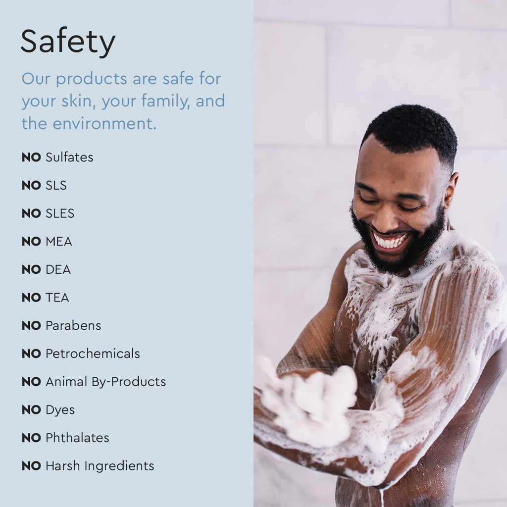 Puracy Body Wash - Natural Plant-Based Hydrating Shower Gel for Sensitive Skin, Citrus Sea Salt 12 oz
