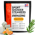 Pure Athlete Energizing Sport Shower Steamers – Orange & Tea Tree, Made in USA