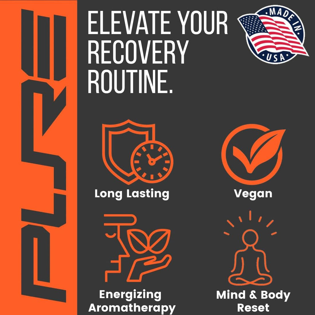 Pure Athlete Energizing Sport Shower Steamers – Orange & Tea Tree, Made in USA