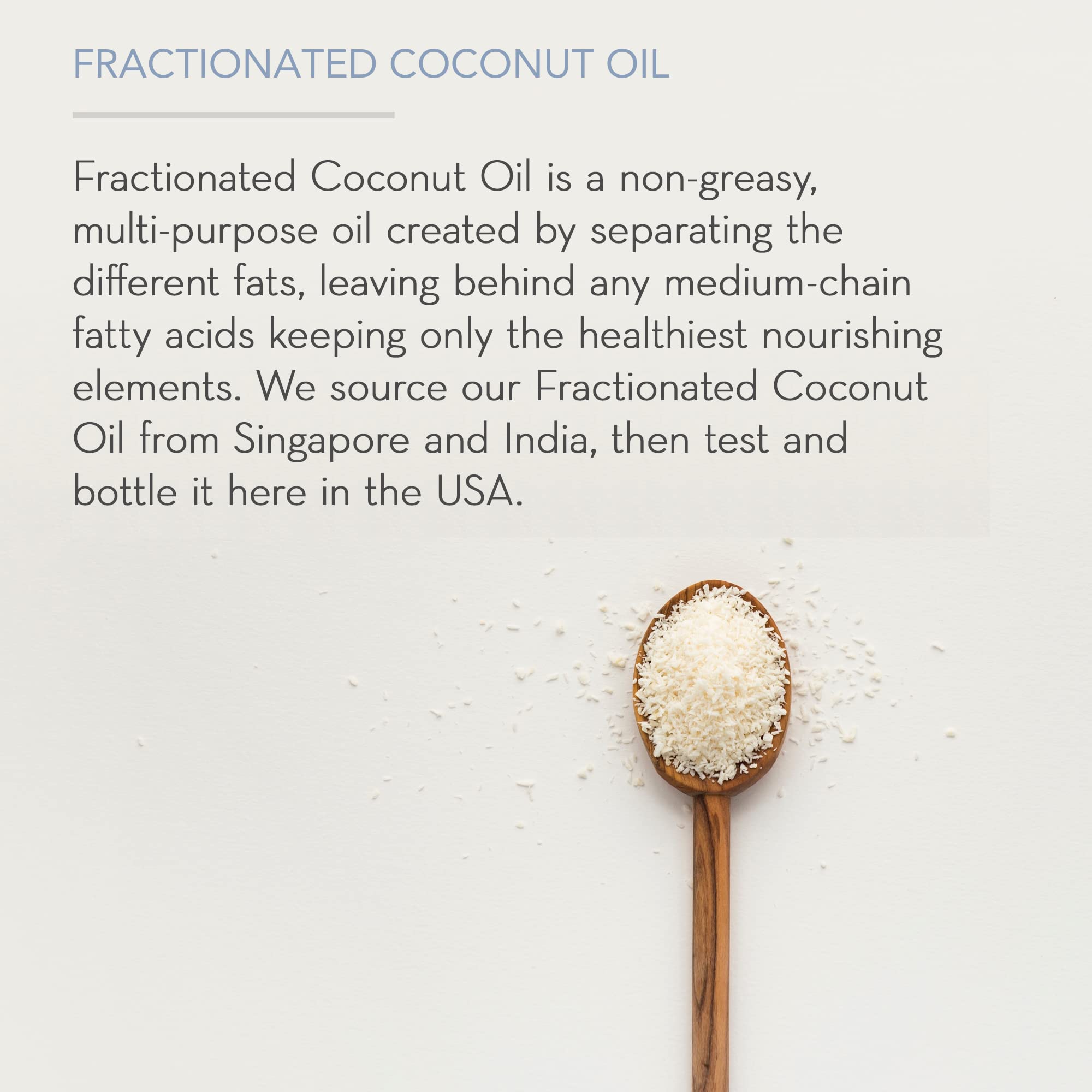 Pure Body Naturals Organic Fractionated Coconut Oil – 4 fl oz Carrier Oil for Skin & Hair