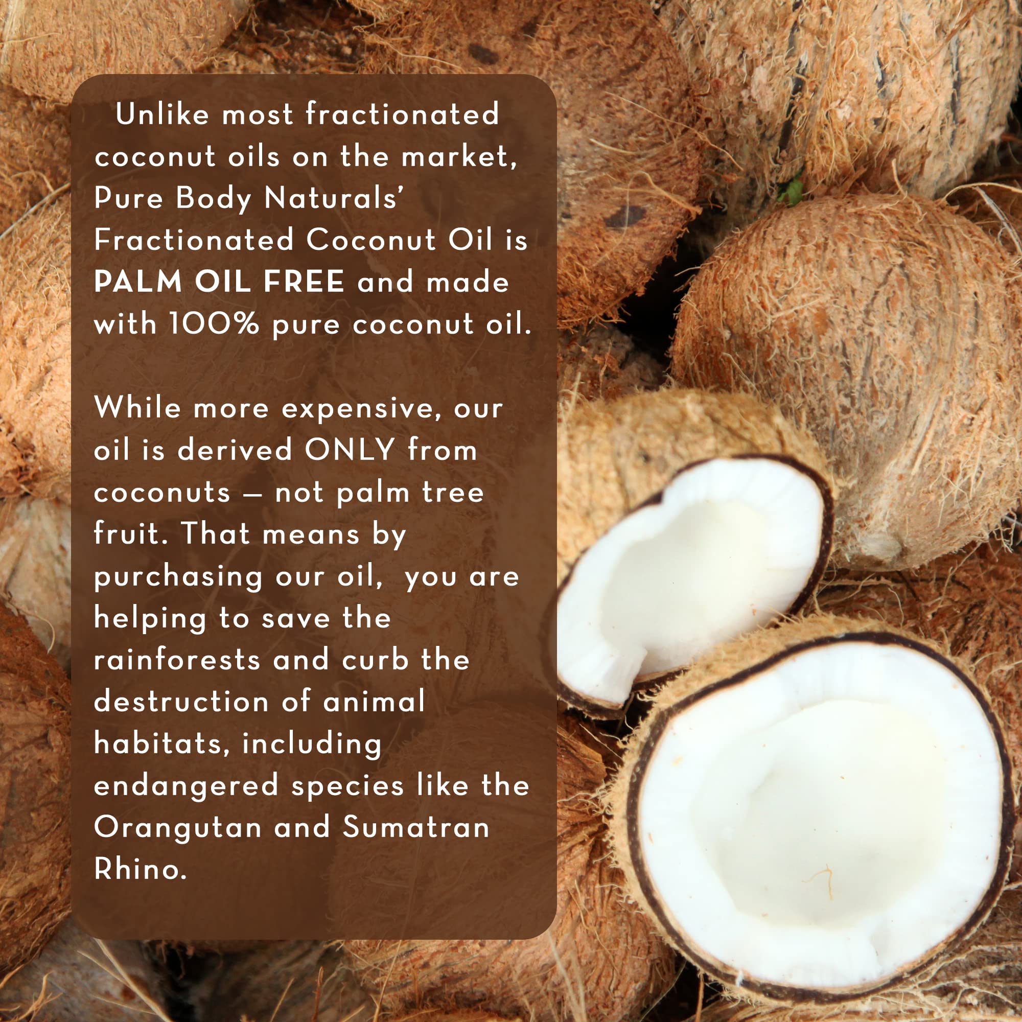 Pure Body Naturals Organic Fractionated Coconut Oil – 4 fl oz Carrier Oil for Skin & Hair