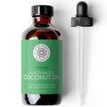 Pure Body Naturals Organic Fractionated Coconut Oil – 4 fl oz Carrier Oil for Skin & Hair