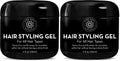 Pure Body Naturals Hair Gel for Men – 4 oz, Pack of 2 with Aloe