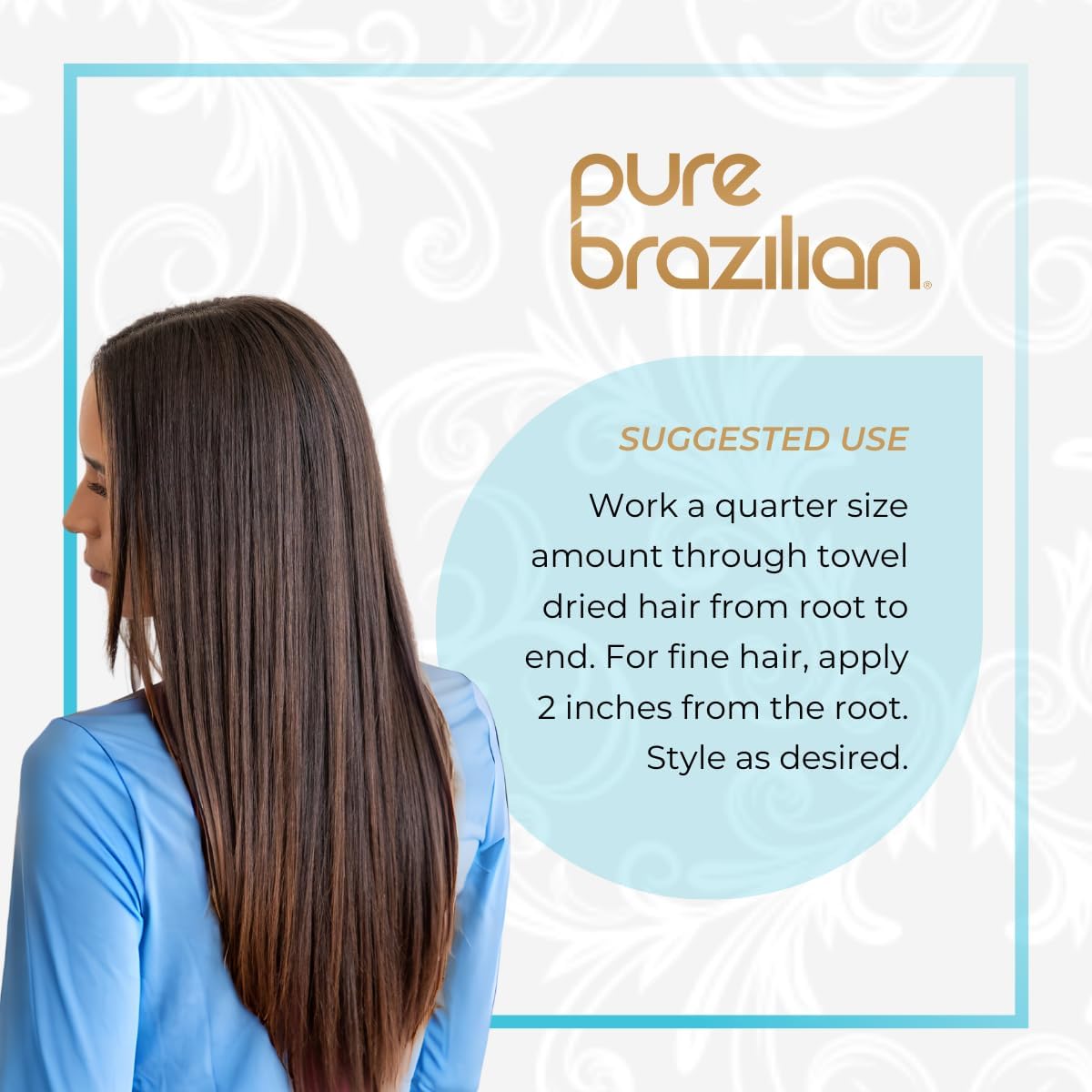 Pure Brazilian Anti-Frizz Daily Leave-In Serum – Keratin & Argan Oil, UVA/UVB Protection, 13.5 oz