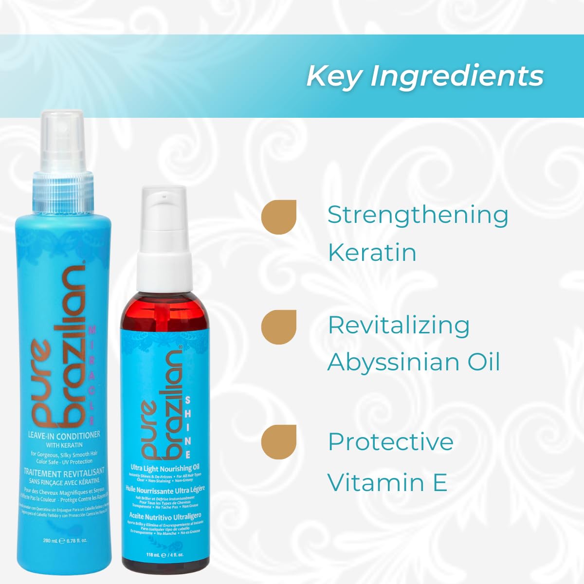 Pure Brazilian Leave-In Conditioner & Ultra-Light Nourishing Oil