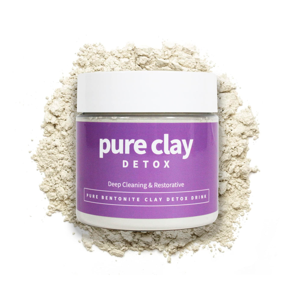 PURE CLAY Food Grade Organic Calcium Bentonite Clay Powder – Internal & External Cleansing, 16 oz