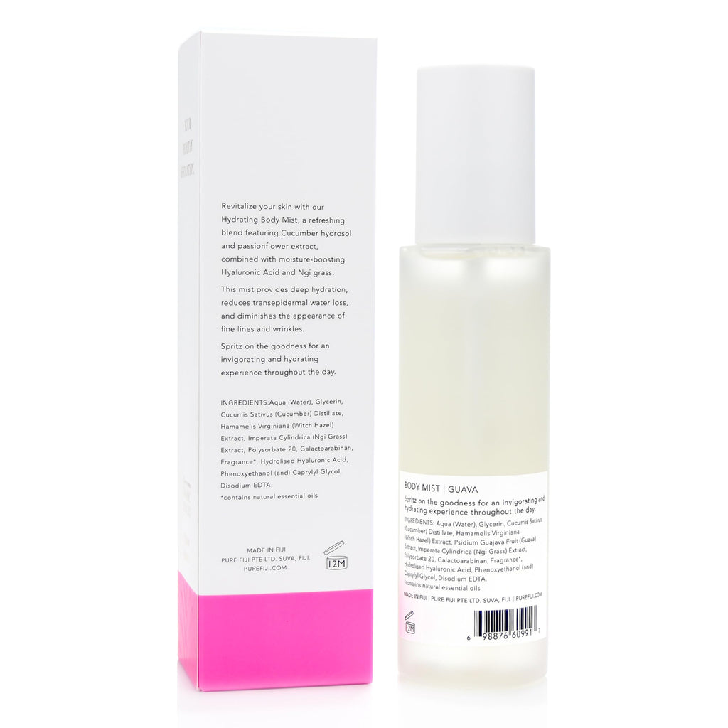 PURE FIJI Hydrating Body Mist Guava – Instant Hydration, Glow & Refreshment
