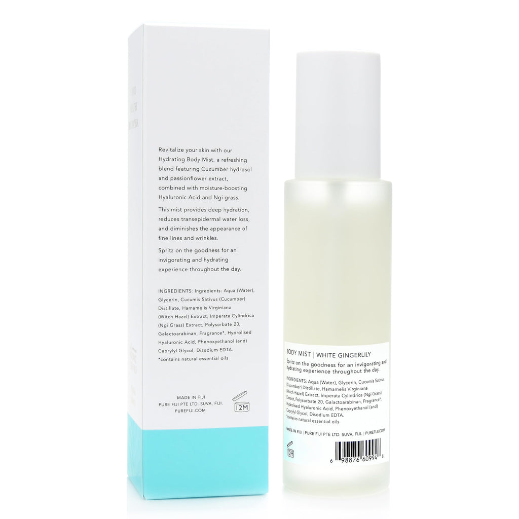 PURE FIJI Hydrating Body Mist – White Gingerlily (5 oz/150 ml)