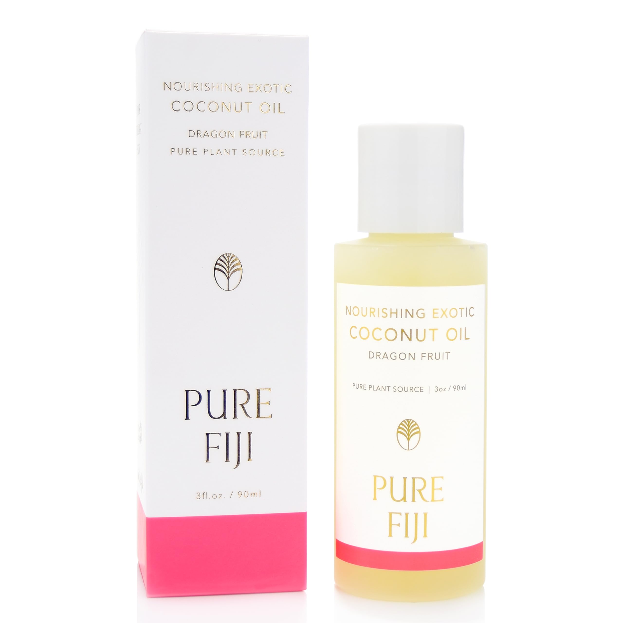 PURE FIJI Travel Size Nourishing Exotic Coconut Oil with Dragon Fruit – 3 oz / 90 ml