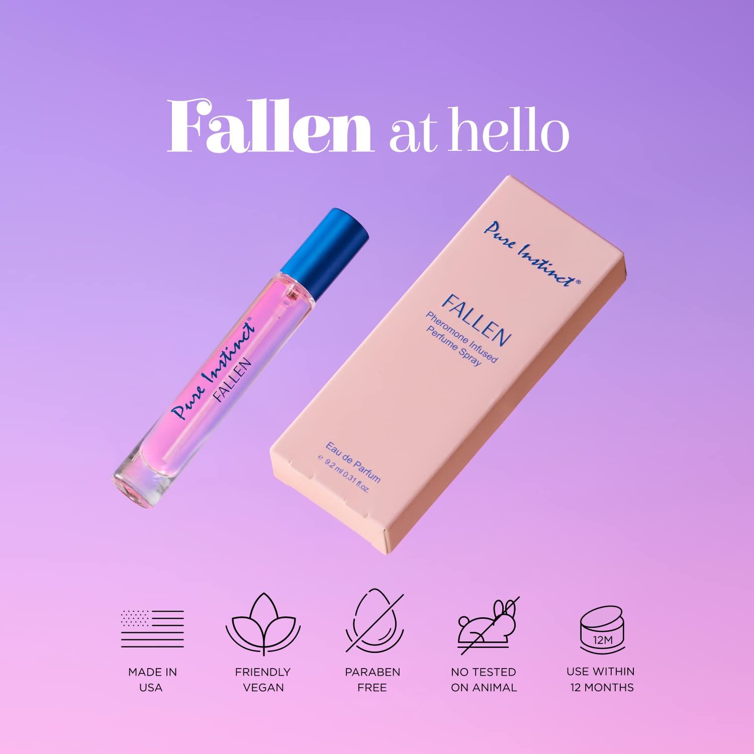Pure Instinct FALLEN: Pheromone Infused Sprayer Perfume for Women — EDP, 0.31 fl oz