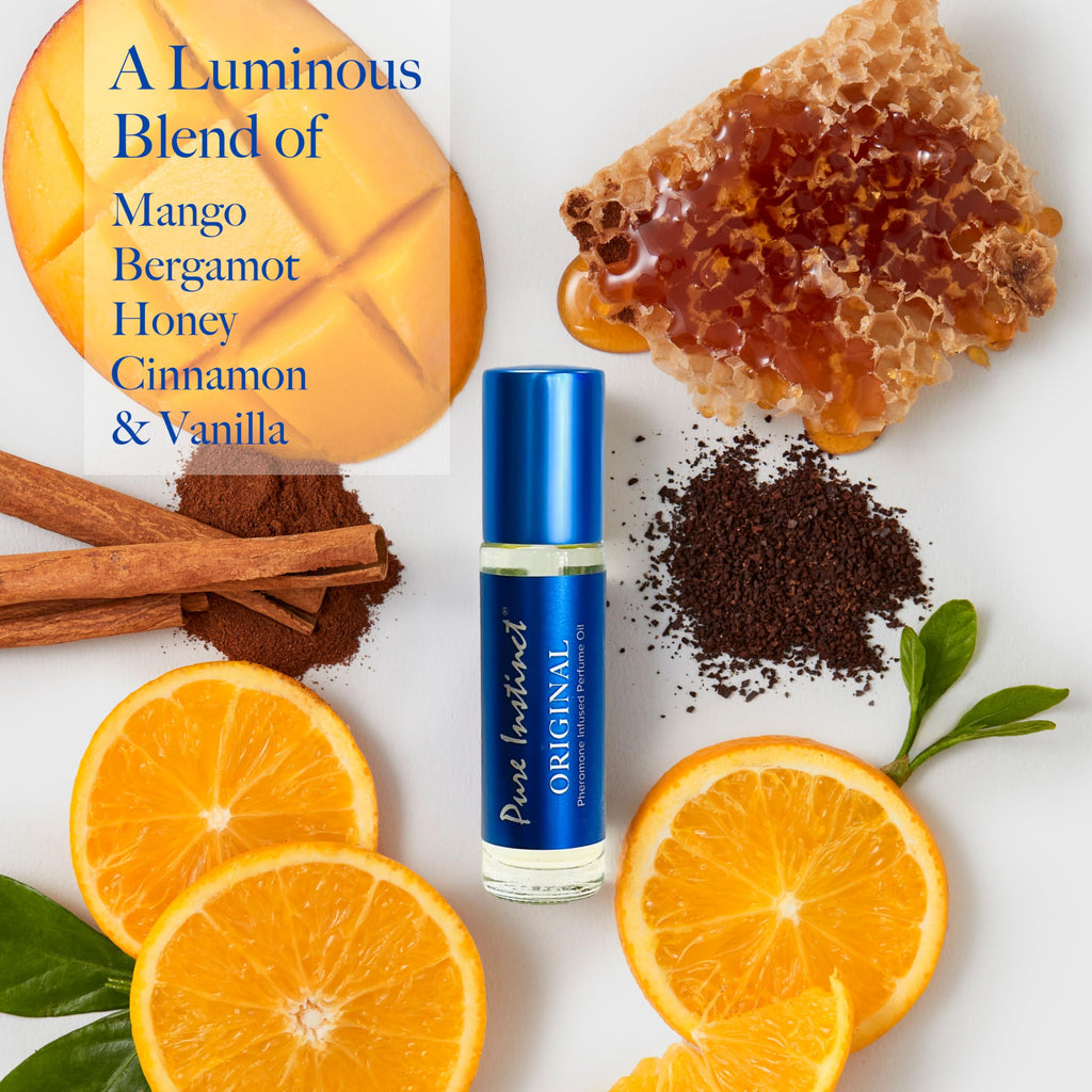 Pure Instinct Roll-On (2-Pack) - Original Pheromone-Infused Essential Oil Perfume Cologne - Unisex TSA Ready