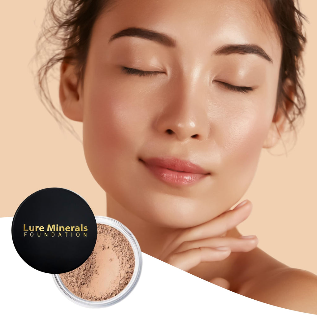 Pure Minerals ASC Lure Mineral Foundation Loose Powder 8g Sifter Jar – Free of Harmful Ingredients