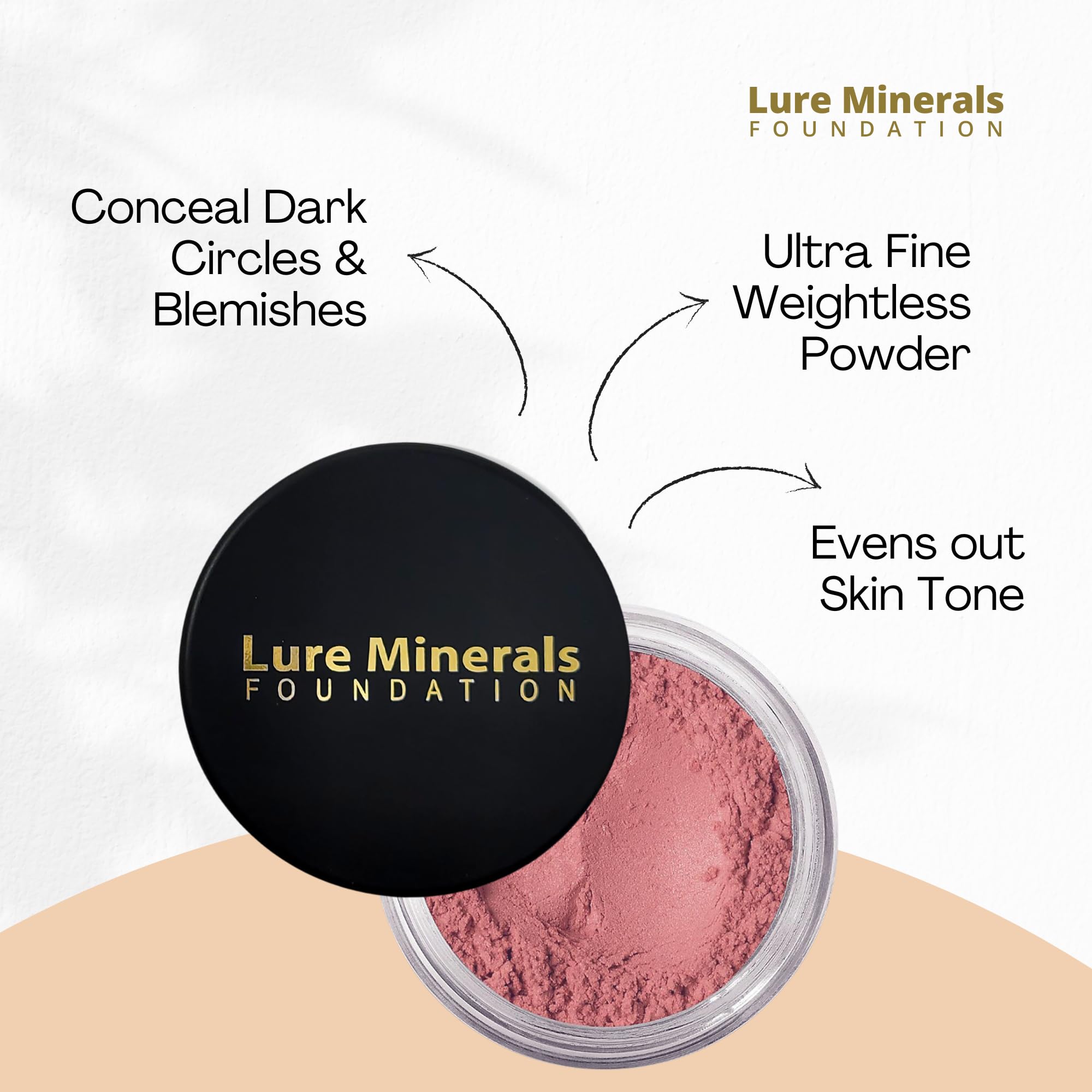 Pure Minerals ASC Minerals Foundation Loose Powder 8g – Mauve Blush (Choose Color) | Free of Harmful Ingredients